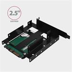 AXAGON RHD-P35, kovový rámeček pro 2x 2.5" HDD/SSD a 1x 3.5" HDD do PCI záslepky
