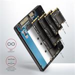AXAGON RSS-M2B, SATA - M.2 SATA SSD, interní 2.5" ALU box, černý