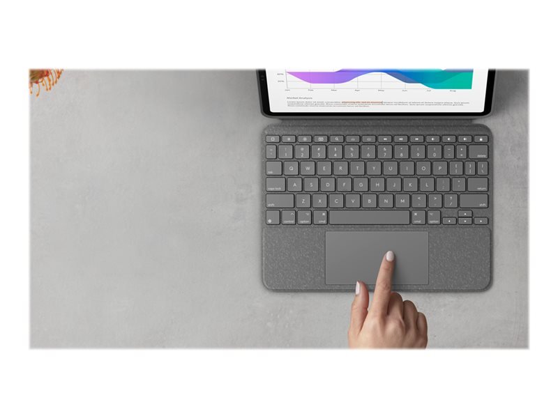 Logitech Combo Touch pro iPad Pro 11" (1., 2., 3.. gen), šedá - US INTL