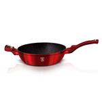 BerlingerHaus Pánev hluboká s mramorovým povrchem a poklicí Burgundy Metallic Line, 32 cm