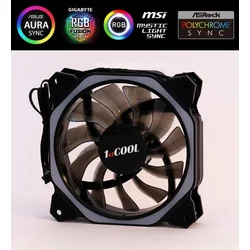 1stCOOL AURA RAINBOW Hexagon 1 ARGB ventilátor 12cm F12-RAINBOW-RGB-HEXA1 - Chladiče - chlazení