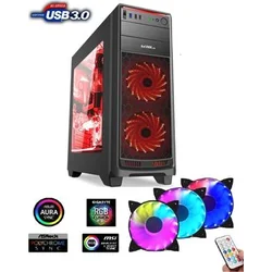 1stCOOL MiddleTower GAMER 1 Aura RGB + set FAN ARGB