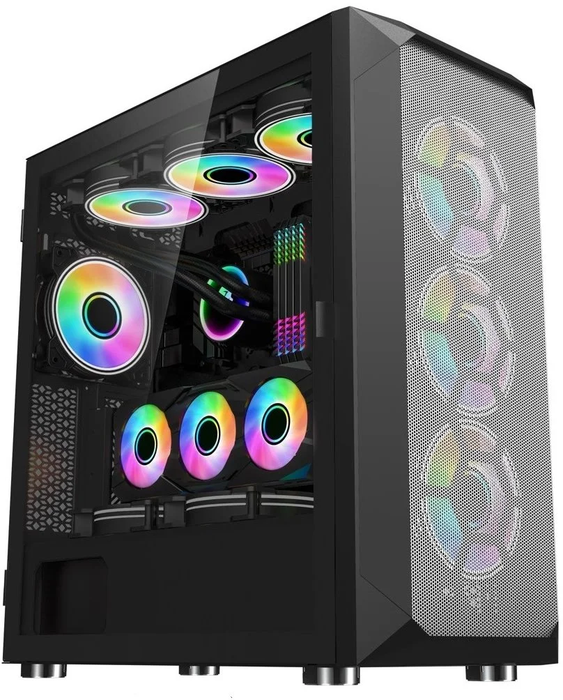 1stCOOL MiddleTower Wind Storm Black + sada ARGB
