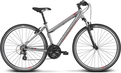 2018 KROSS 28" EVADO 2 dámský vel.19" - silver/red matt