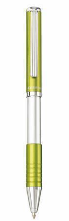 23464-24 Kuličkové pero "SL-F1", modrá, 0,24 mm, teleskopické, kovové, zelené tělo, ZEBRA