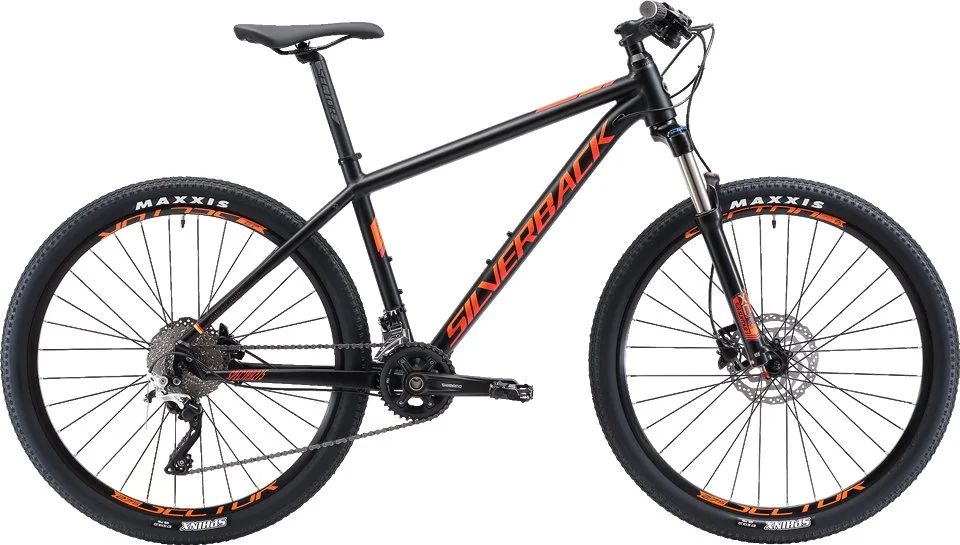 27,5" SILVERBACK 2019 Spectra 275 - 17" - aston black/ citrus orange/ hot red