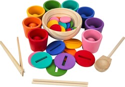 2Kids Toys Dúhové guličky, mince a poháriky, 8 farieb