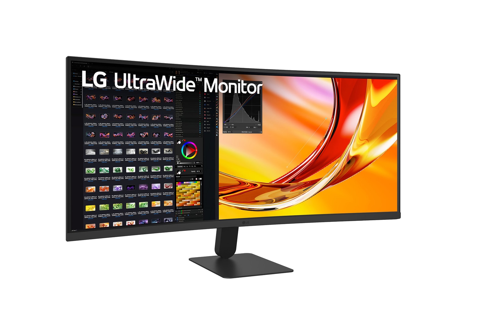 34" LG monitor UltraWide 34U601B-B prohnutý