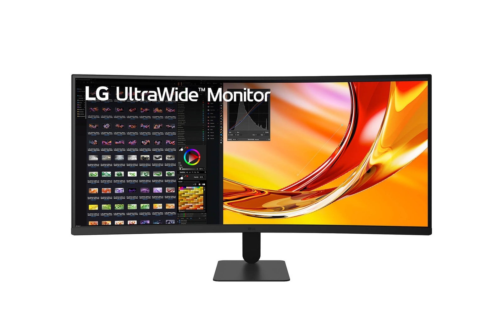 34" LG monitor UltraWide 34U601B-B prohnutý