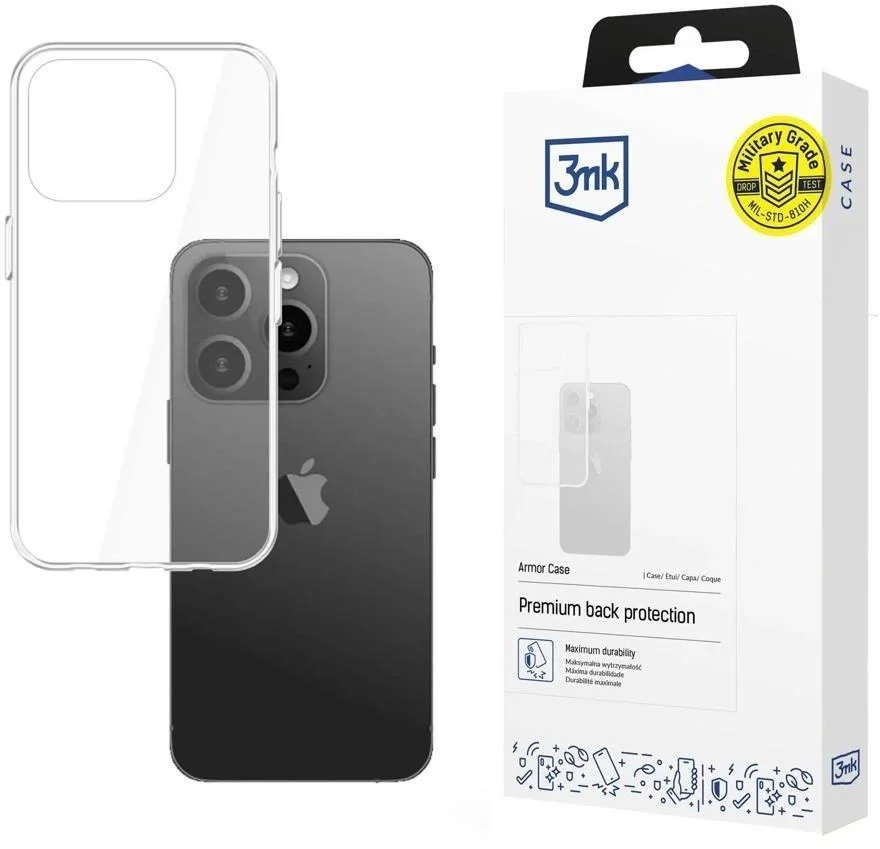 3mk All-Safe ochranný kryt Armor case pre Apple iPhone 15 Pro, číry