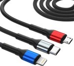 3mk kábel Hyper Cable N-SERIES 6 v 1 C/A na C/Lightning/Micro 1,2 m QC 3.0 9 V/2 A 18 W čierny
