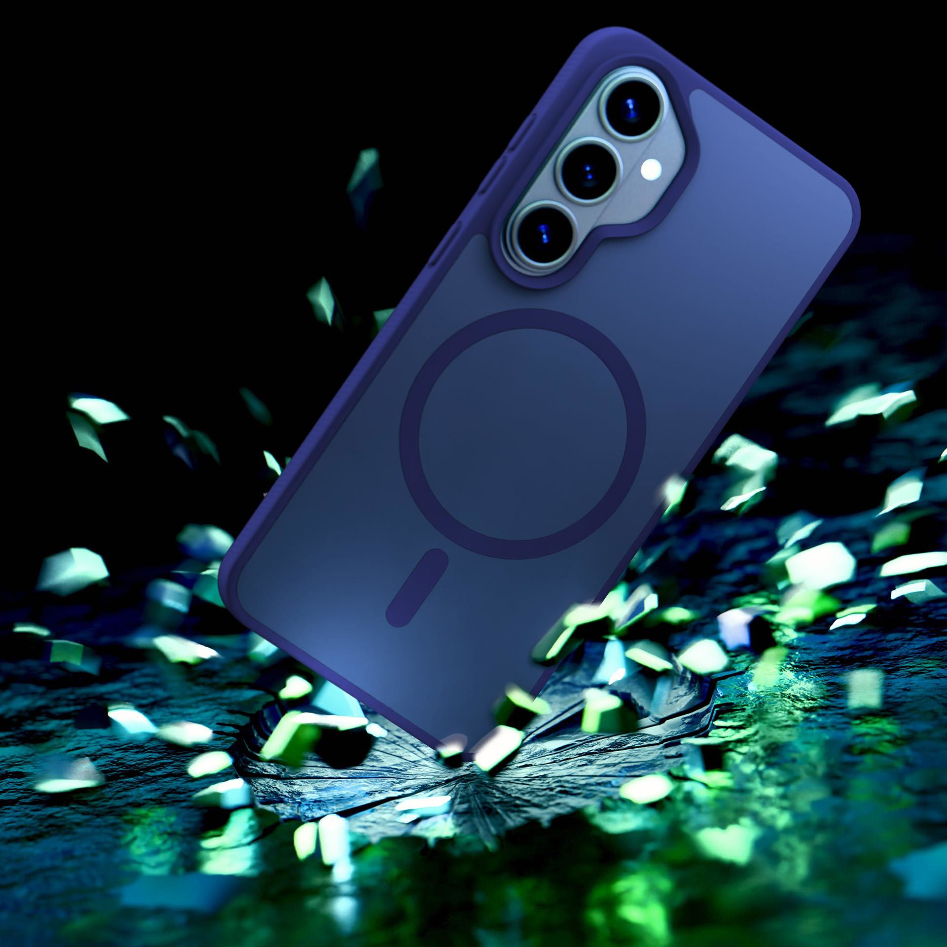 3mk ochranný kryt Smoke MagCase Blue pro Samsung Galaxy S26
