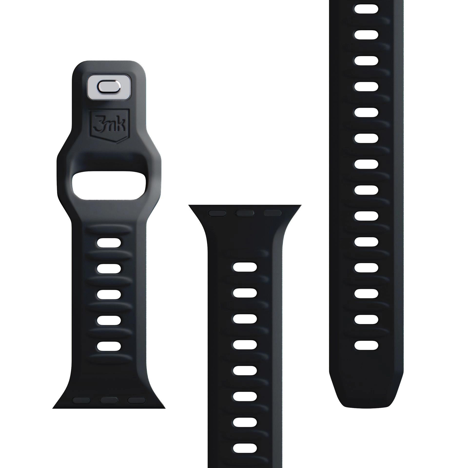 3mk Silikónový remienok pre Apple 38/40/41 mm Black