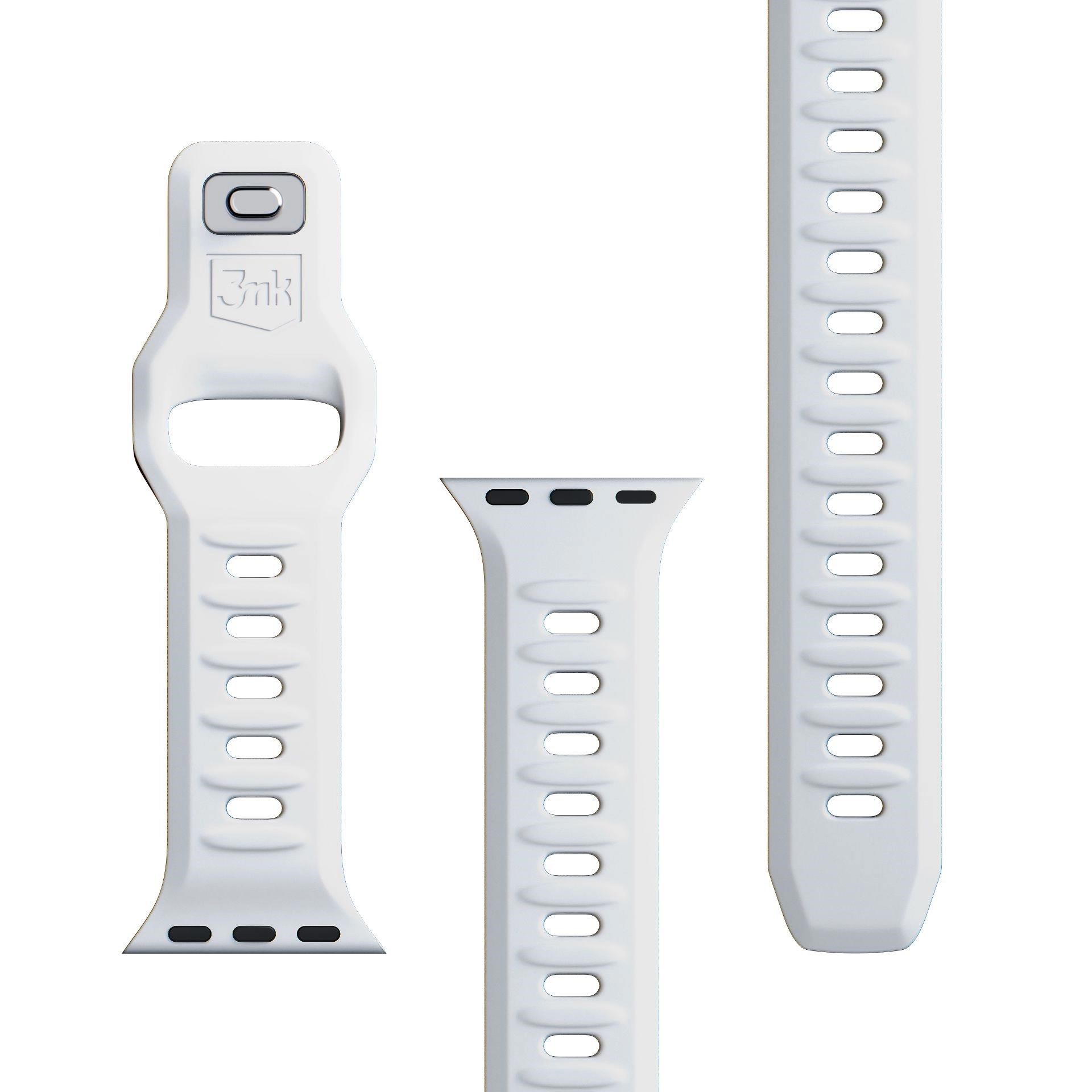 3mk Silikónový remienok pre Apple 38/40/41 mm White