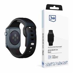 3mk Silikónový remienok pre Apple 42/44/45/49 mm Black