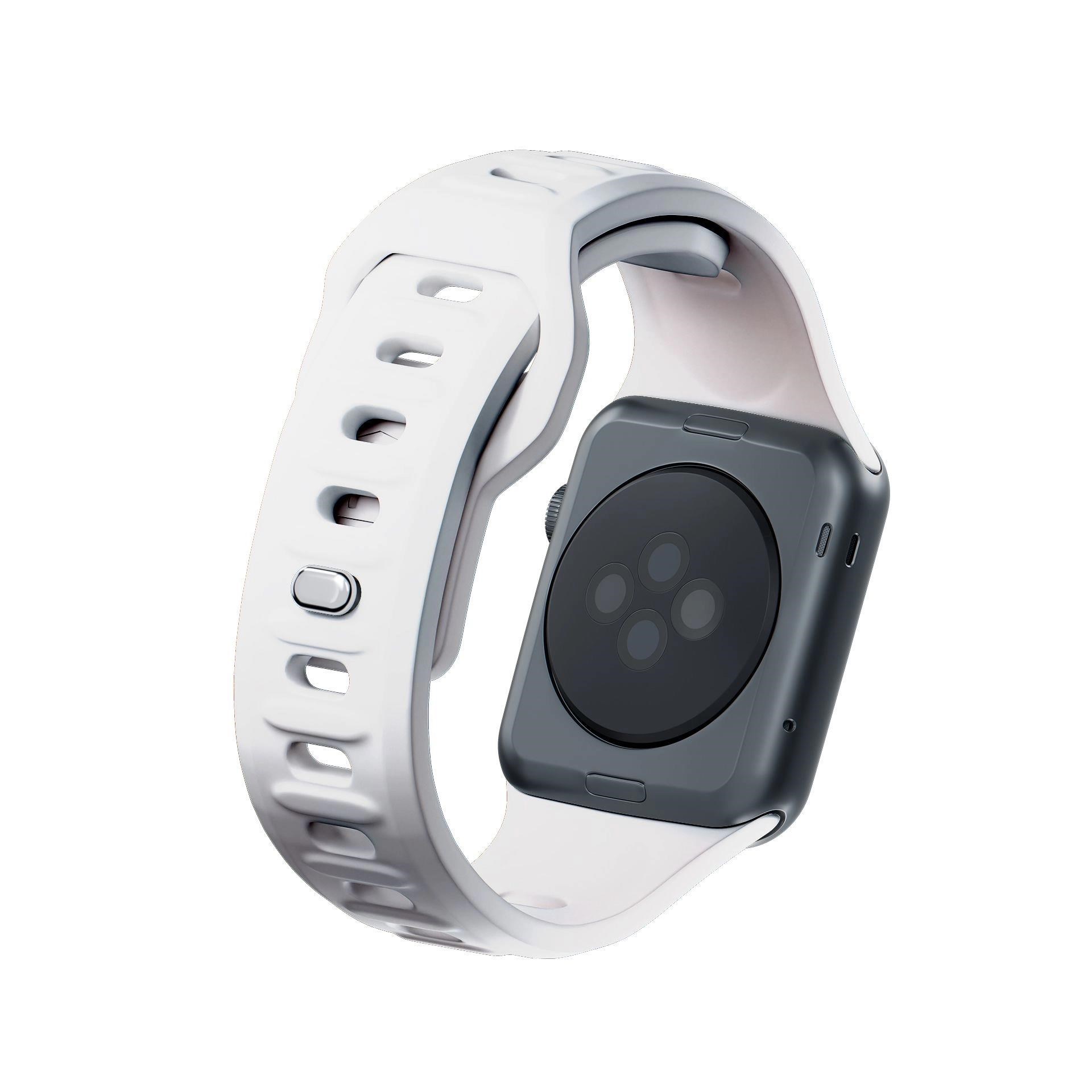 3mk Silikónový remienok pre Apple 42/44/45/49 mm White