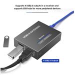 4-port USB 2.0 extender po Cat5/Cat5e/Cat6 do 150m