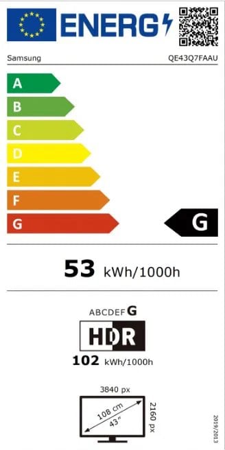 43" SAMSUNG QE43Q7FA (2025)