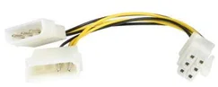 5,25" Molex - 6-pinová redukcia napájania pre grafické karty PCI-E