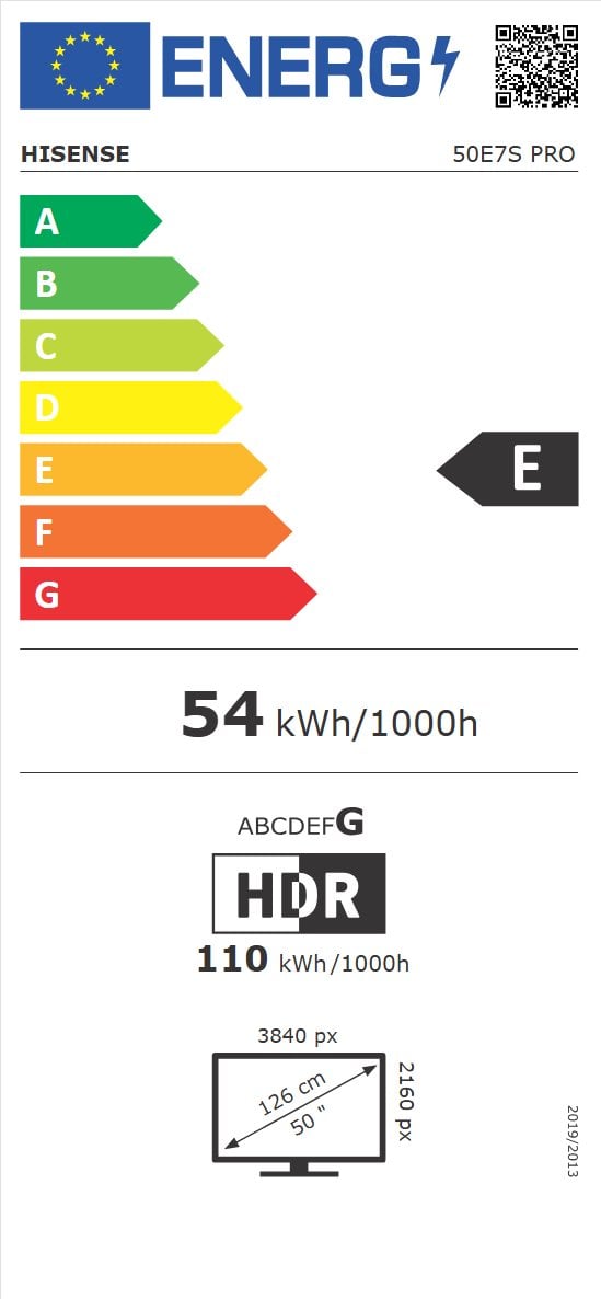 50" HISENSE 50E7S PRO (2026)