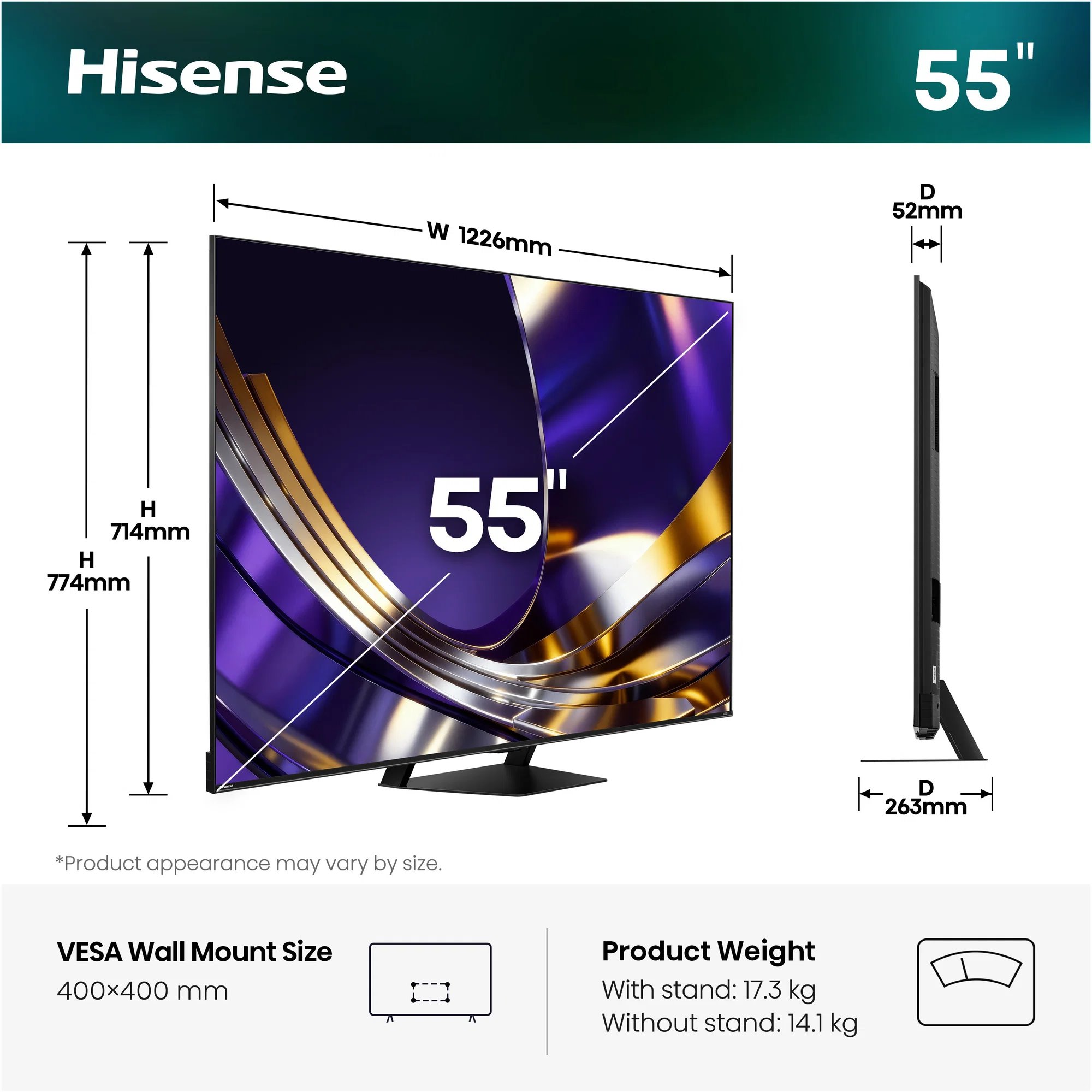 55" HISENSE 55U7S PRO (2026)