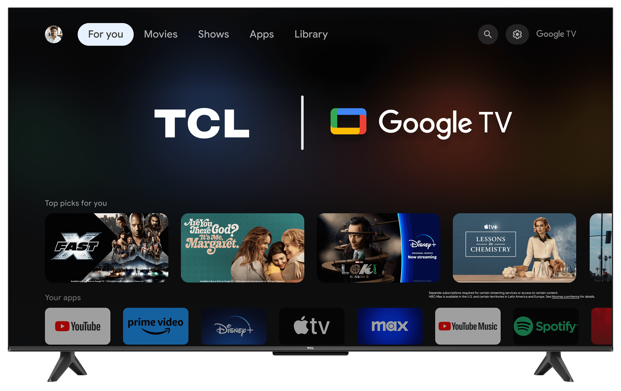 55" TCL 55V6B