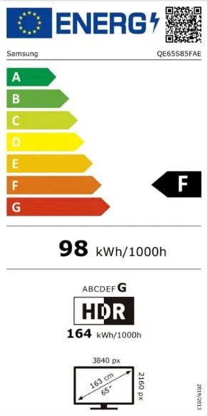 65" SAMSUNG QE65S85F (2025)