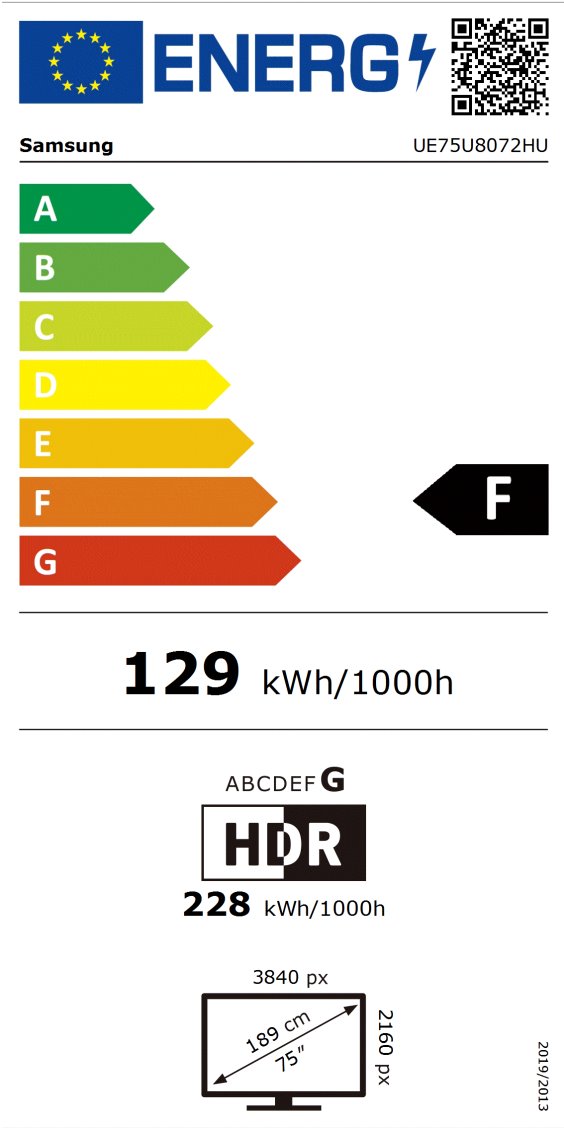 75" SAMSUNG UE75U8072H (2026)