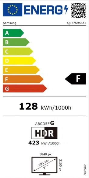 77" SAMSUNG QE77S95F (2025)