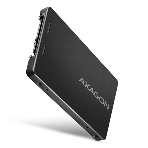 AXAGON RSS-M2B, SATA - M.2 SATA SSD, interní 2.5" ALU box, černý