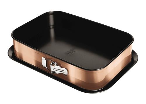 BerlingerHaus Forma s nepřilnavým povrchem 2v1 Rosegold Metallic Line, 39 x 27 x 7,5 cm