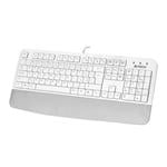 A4tech FK20 FStyler, multimediálna kancelárska klávesnica, CZ/US, USB, biela