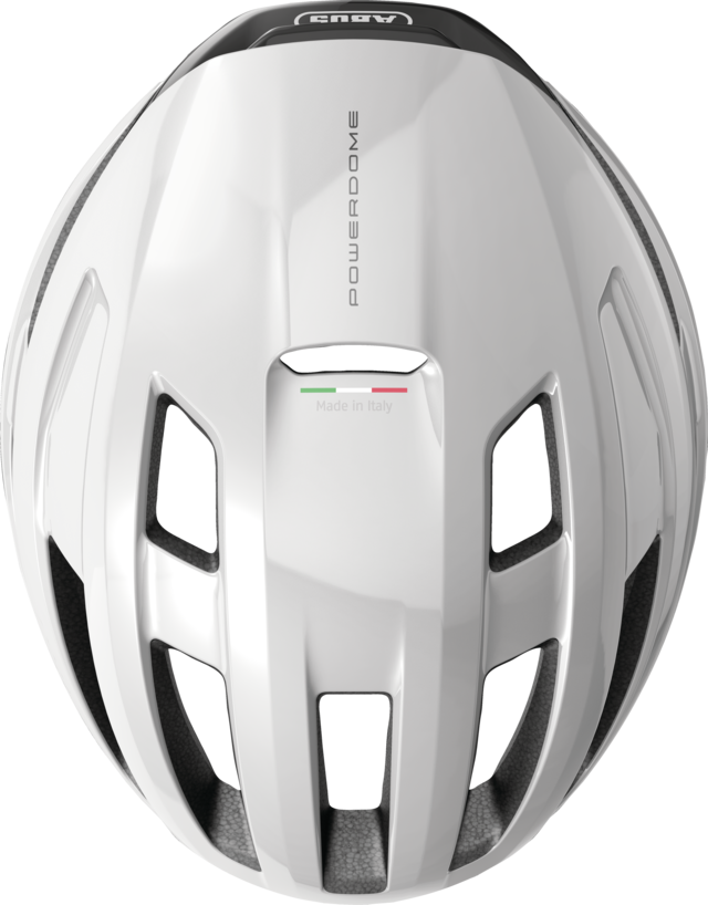Abus PowerDome shiny white vel.M (54-58) / helma Road