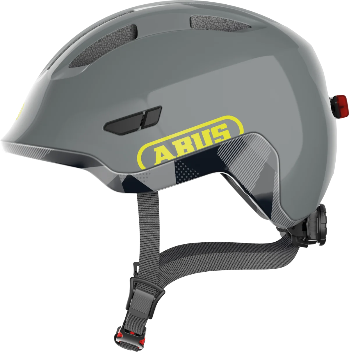 Abus Smiley 3.0 ACE LED shiny grey vel.M (50-55cm)