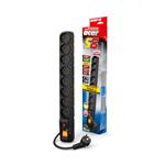 Acar S8 3m kabel, 8 zásuvek, přepěťová ochrana, černá