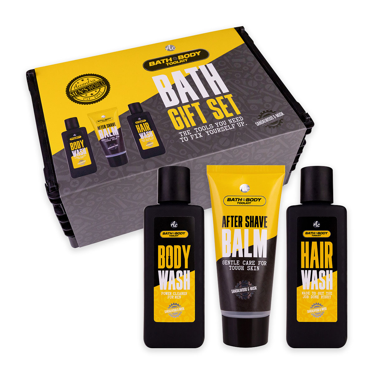 ACCENTRA SET koupelový BATH and BODY TOOLKIT ve skládací krabičce
