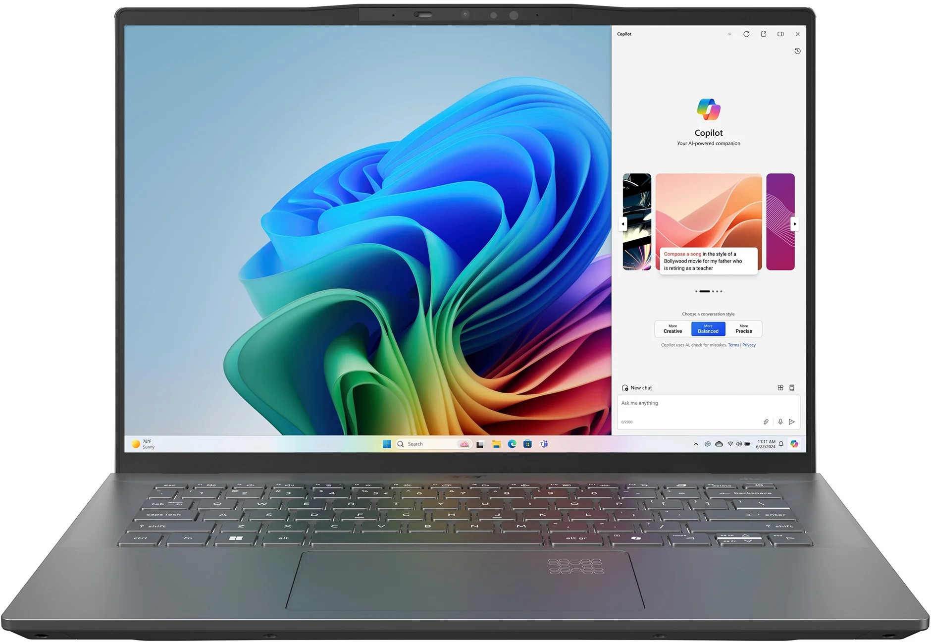 Acer Swift 14 AI Steel Gray (SF14-11-X6CS) (NX.KZXEC.002)