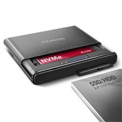 Adaptér AXAGON ADSA-CC USB-C 10Gb/s pre M.2 NVMe + SATA
