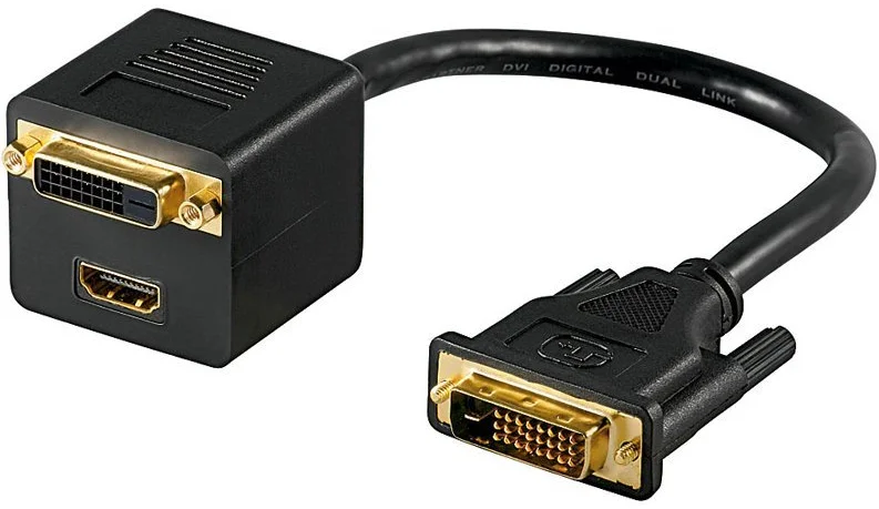 Adapter DVI(24+1) male => DVI(24+1) female + HDMI female