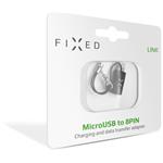 Adaptér FIXED Link na nabíjanie a prenos dát z microUSB na Lightning, čierny