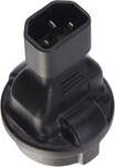 Adaptér IEC C14 samec na SCHUKO CEE 7/3 samica, napätie 230 V, max. prúd 10 A