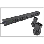 Adaptér IEC C20 male na SCHUKO CEE 7/3 female, napětí 230V, 16A