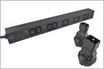 Adaptér IEC C20 samec na SCHUKO CEE 7/3 samica, napätie 230V, 16A