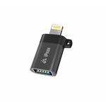 ADAPTÉR iPEAX OTG LIGHTNING / USB-A (samica) ČIERNY