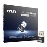 Adaptér MSI WiFi USB AX1800 Nano