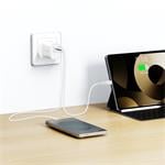 Adaptér Swissten Edge GaN 35 W UK, biely  