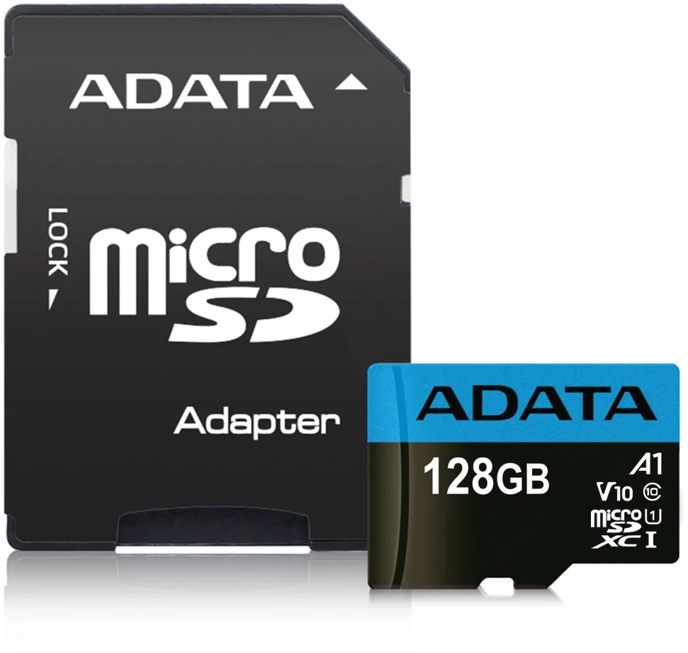 ADATA Premier microSDXC 128GB UHS-I Class10 A1 85/25MB/s + SD adaptér AUSDX128GUICL10A1-RA1