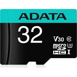ADATA Premier Pro microSDHC 32GB Class 10 UHS-I U3 100/80MB/s + SD adaptér AUSDH32GUI3V30SA2-RA1 - Paměťové karty