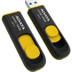 ADATA UV128 DashDrive 64GB černý/žlutý (AUV128-64G-RBY) - USB Flash disky
