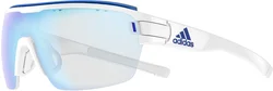 ADIDAS Eyewear ZONYK AERO PRO - White shiny - VARIO Blue mirror, vel.S
